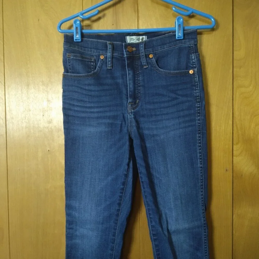 Madewell Size 27 Blue 10 High Rise Skinny Stretch Dark Wash Denim Jeans
